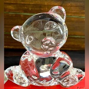 🧸 RARE FIND Crystal PaperWeight Echt Bleikristall Panda Bear Figurine W Germany